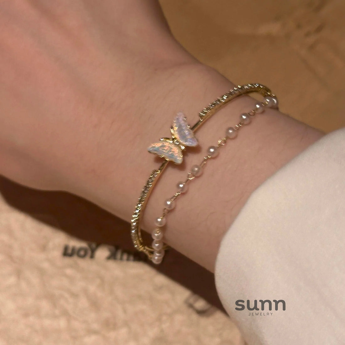 Kashmere Pearl Butterfly Cuff