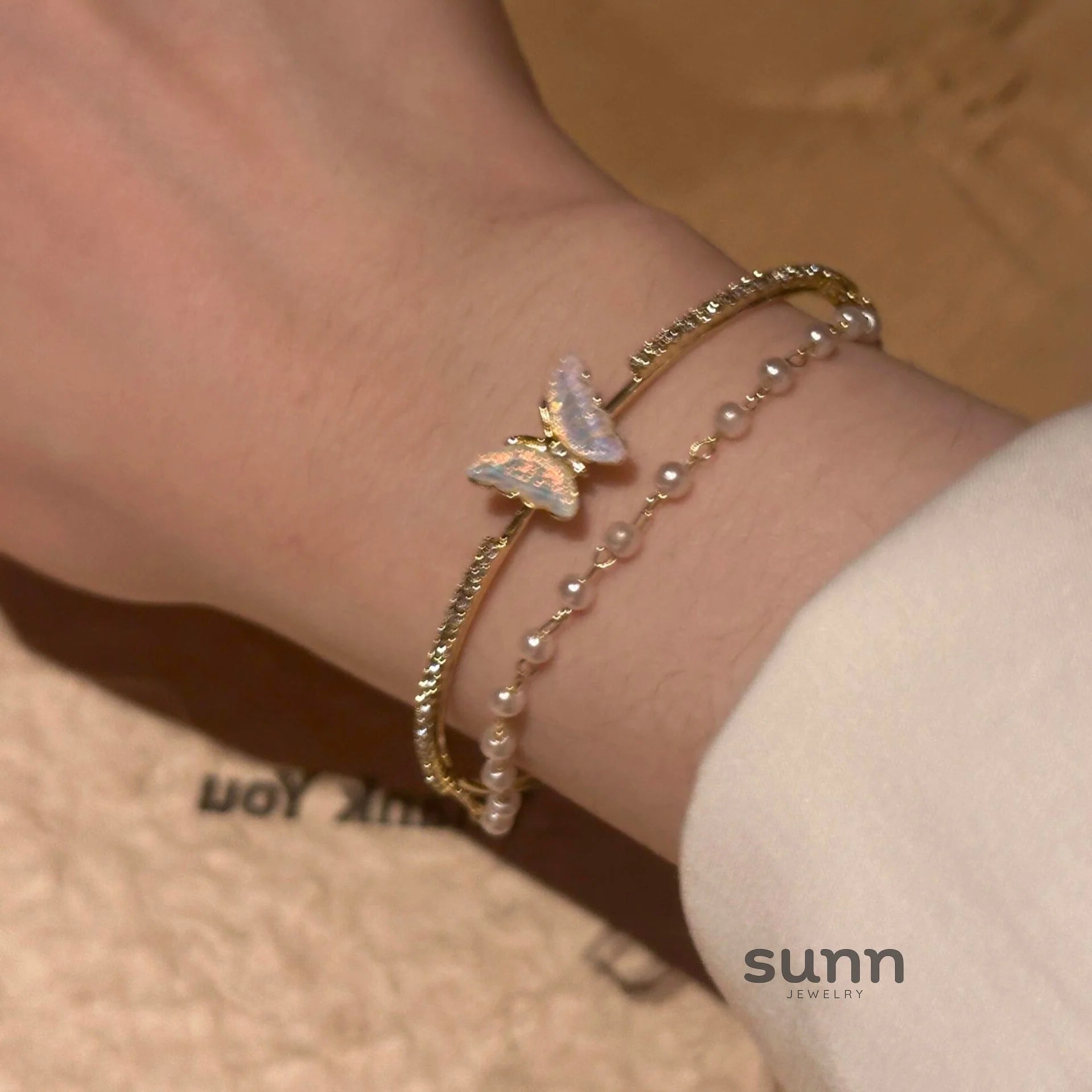 Kashmere Pearl Butterfly Cuff
