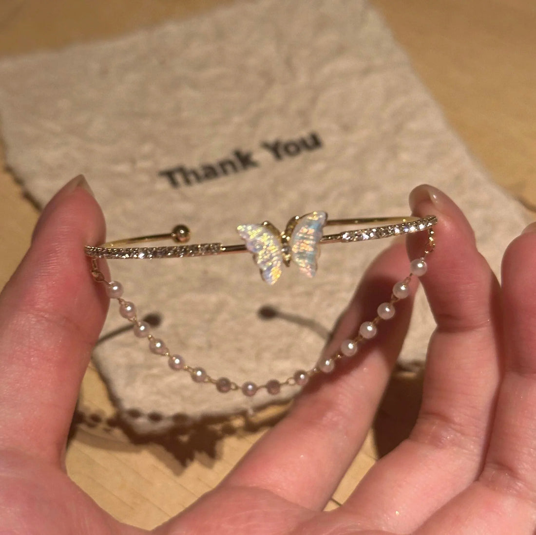 Kashmere Pearl Butterfly Cuff