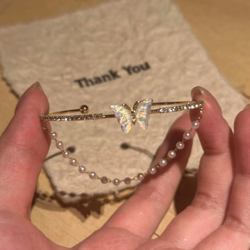Kashmere Pearl Butterfly Cuff