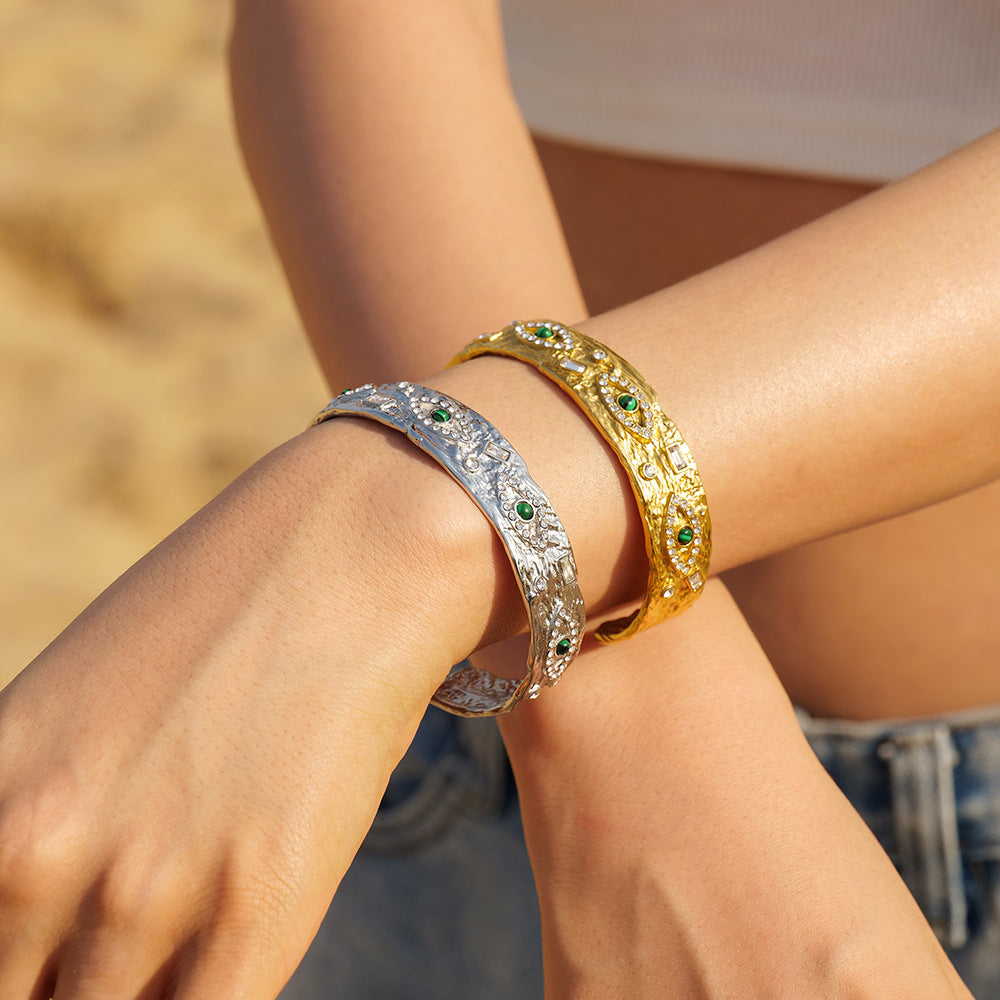 Kashvi Malachite Evil Eye Bracelet [PZ5PGX8A]