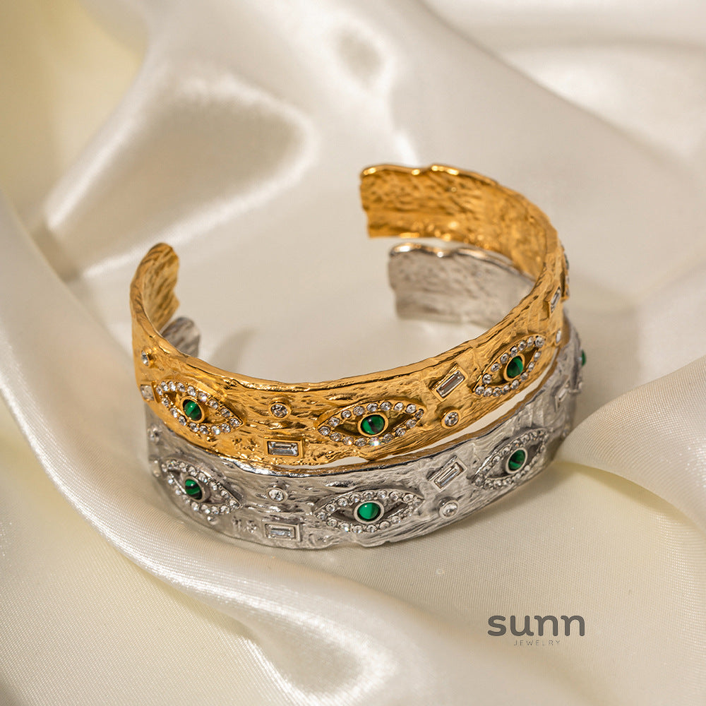 Kashvi Malachite Evil Eye Bracelet [XWH8FEPM]