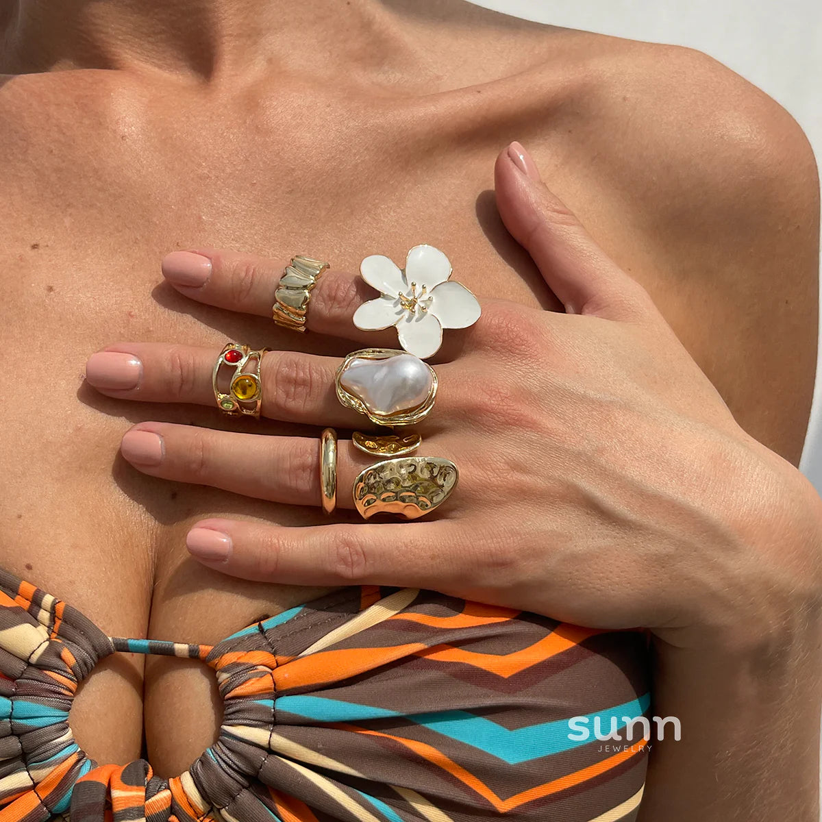 Kasia Baroque Floral Ring Set