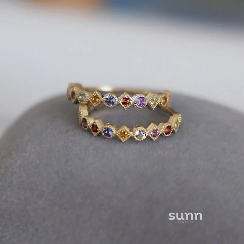 Kassidee Colorful Sugar Cube Ring