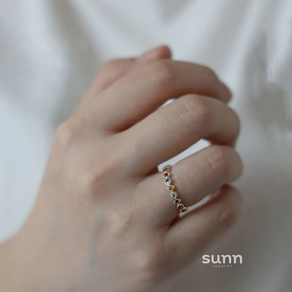 Kassidee Colorful Sugar Cube Ring
