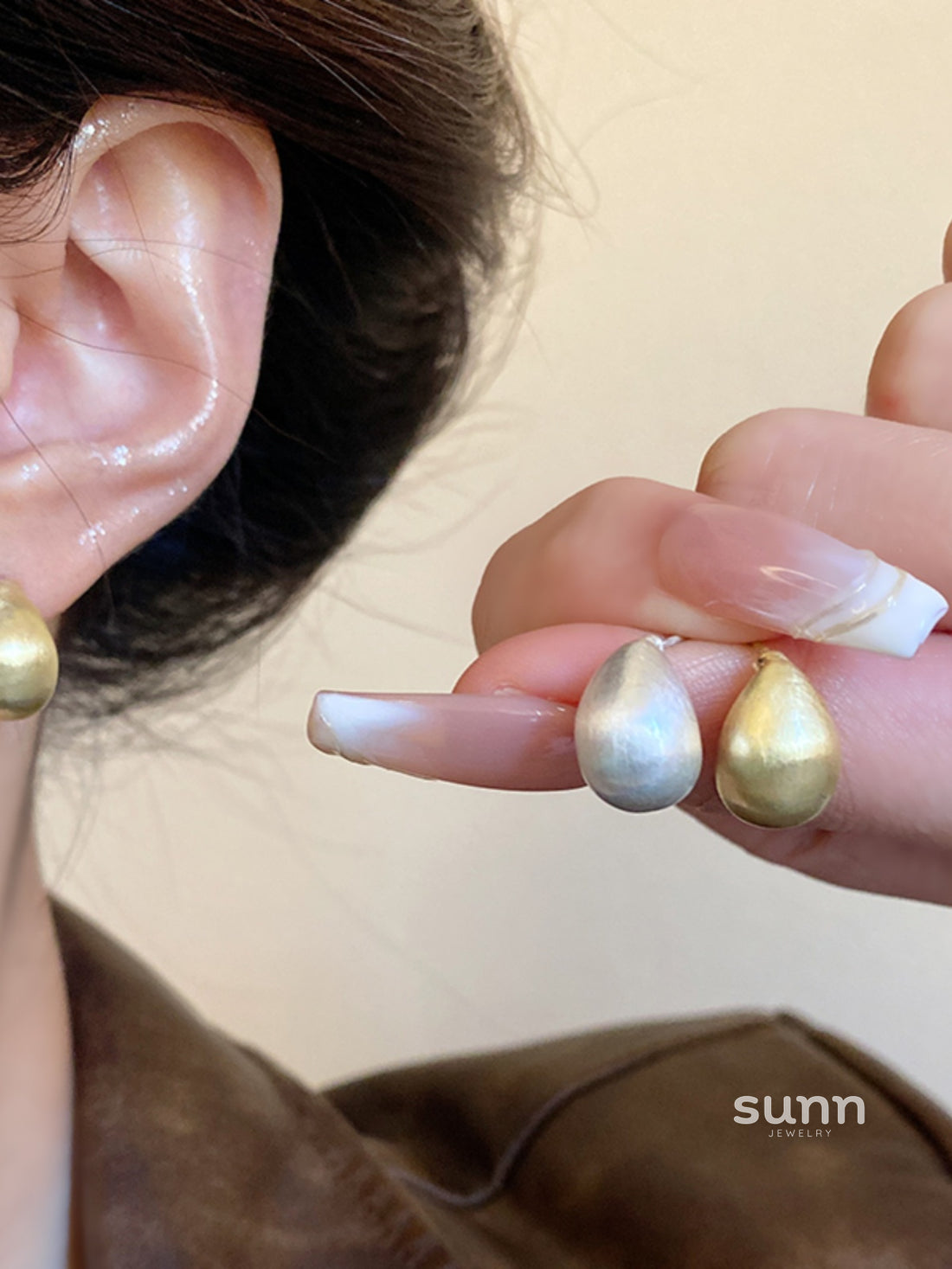 Kassidee Frosted Bean Drop Earrings [M9IRILC8]