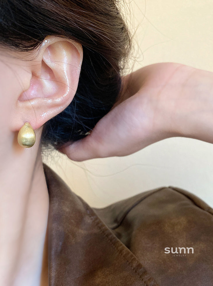 Kassidee Frosted Bean Drop Earrings [5S8ZZD23]