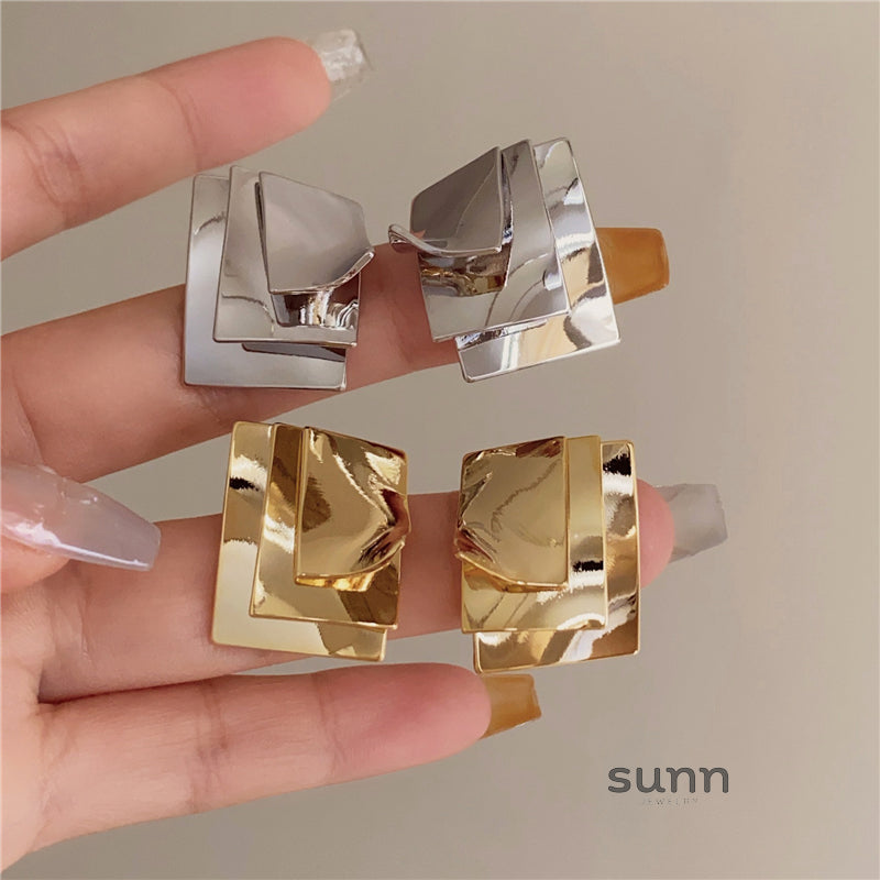 Kassidee Layered Geometric Earrings [CFVQZANG]