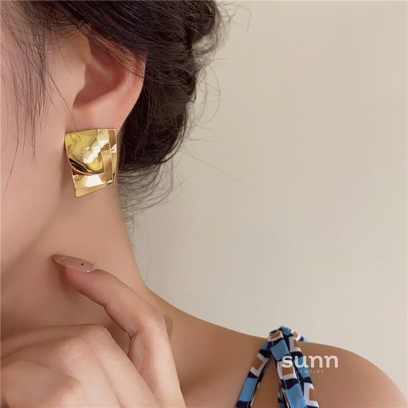 Kassidee Layered Geometric Earrings [SJIJFYCH]