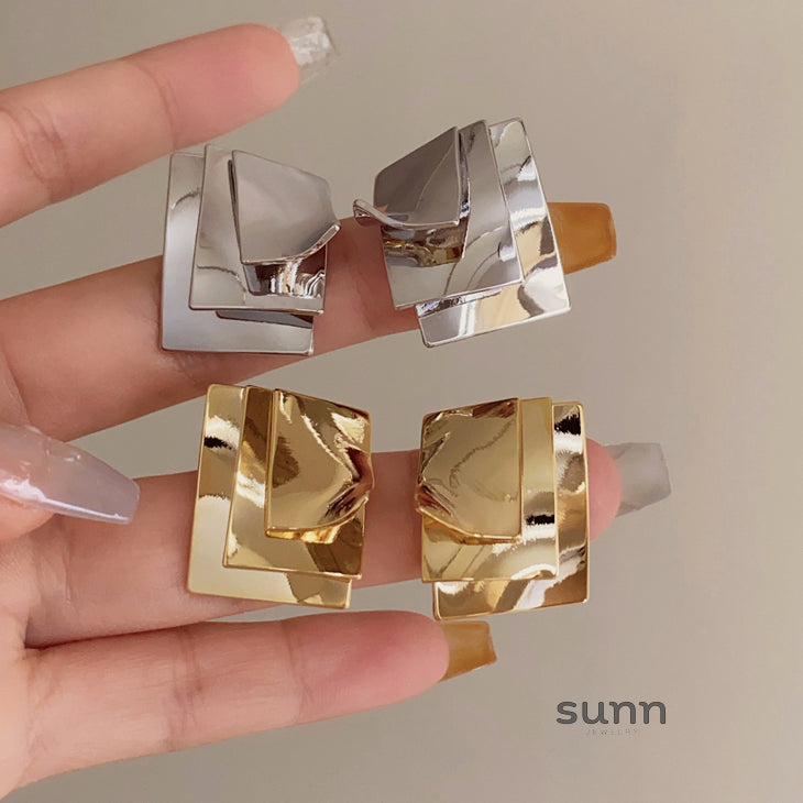 Kassidee Layered Geometric Earrings [B59FJN9K]