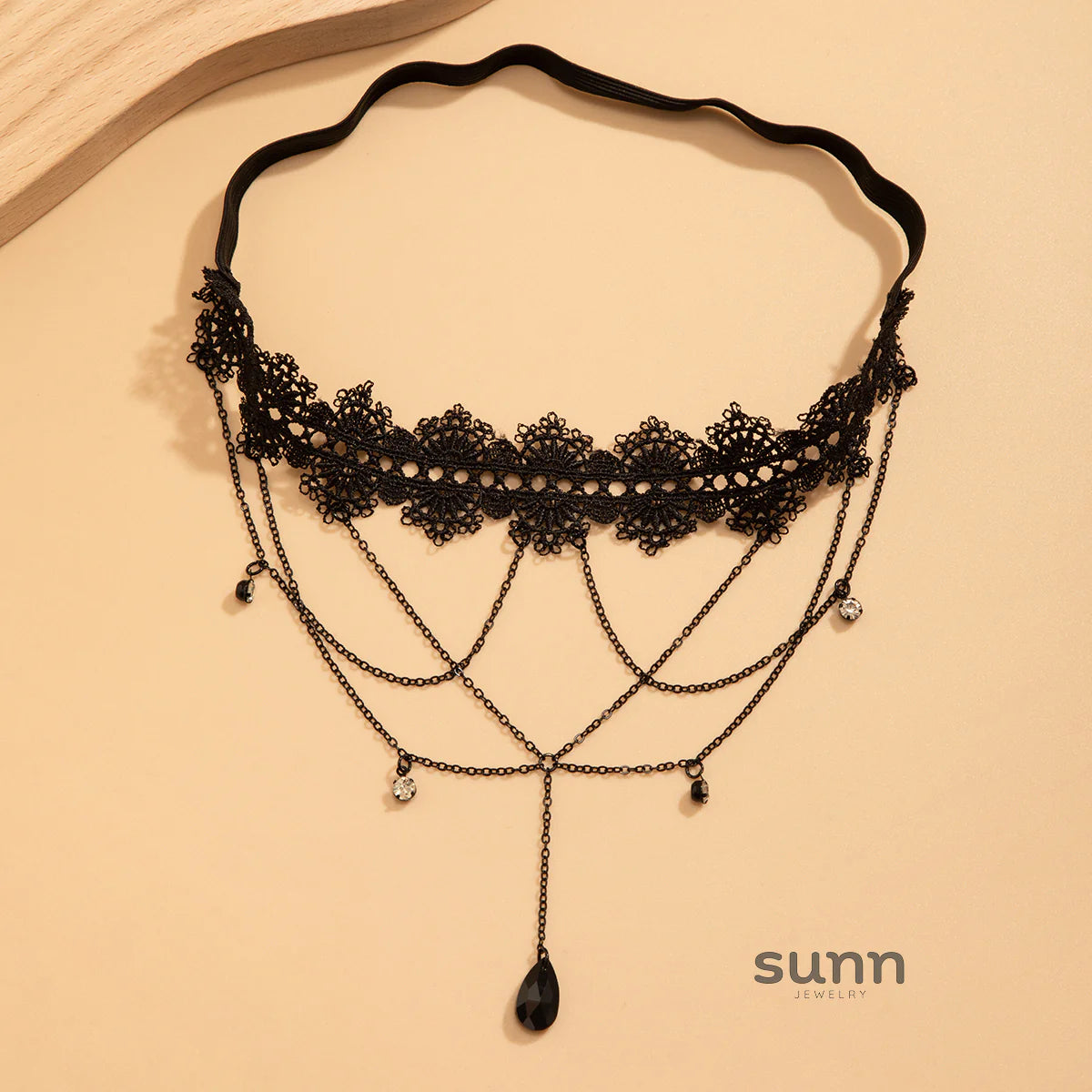 Katalina Lace Crystal Thigh Chain