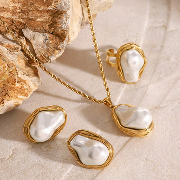 Katalina Statement Pearl Jewelry [P4UK01Q4]