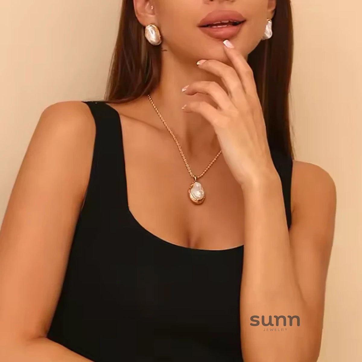 Katalina Statement Pearl Jewelry [7TG1MM18]