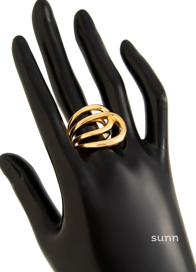 Katara Glossy Wave Cuff Bracelet [1LZZ9W9M]