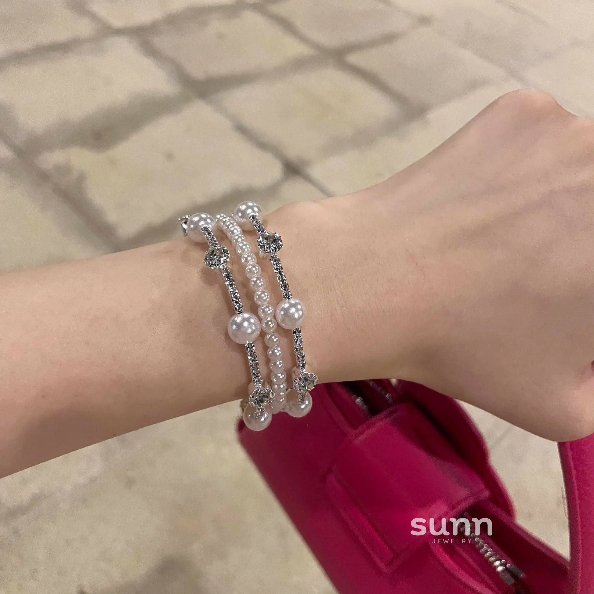 Katarina Pearl Sparkle Bracelet