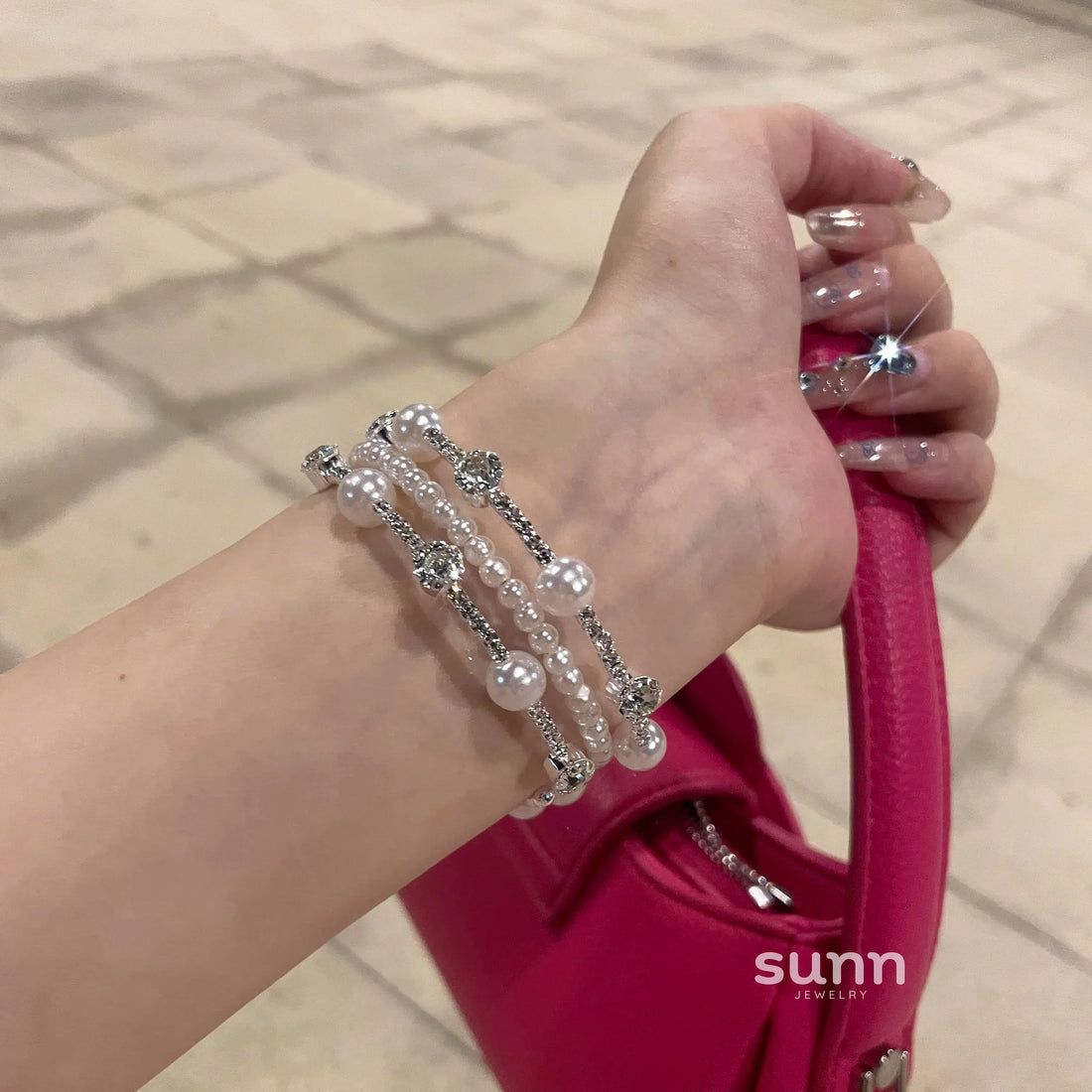 Katarina Pearl Sparkle Bracelet