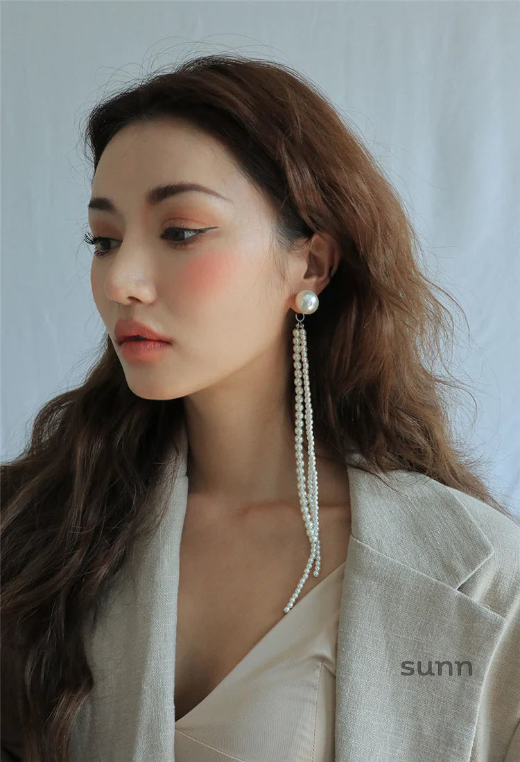 Katharine Pearl Tassel Earring