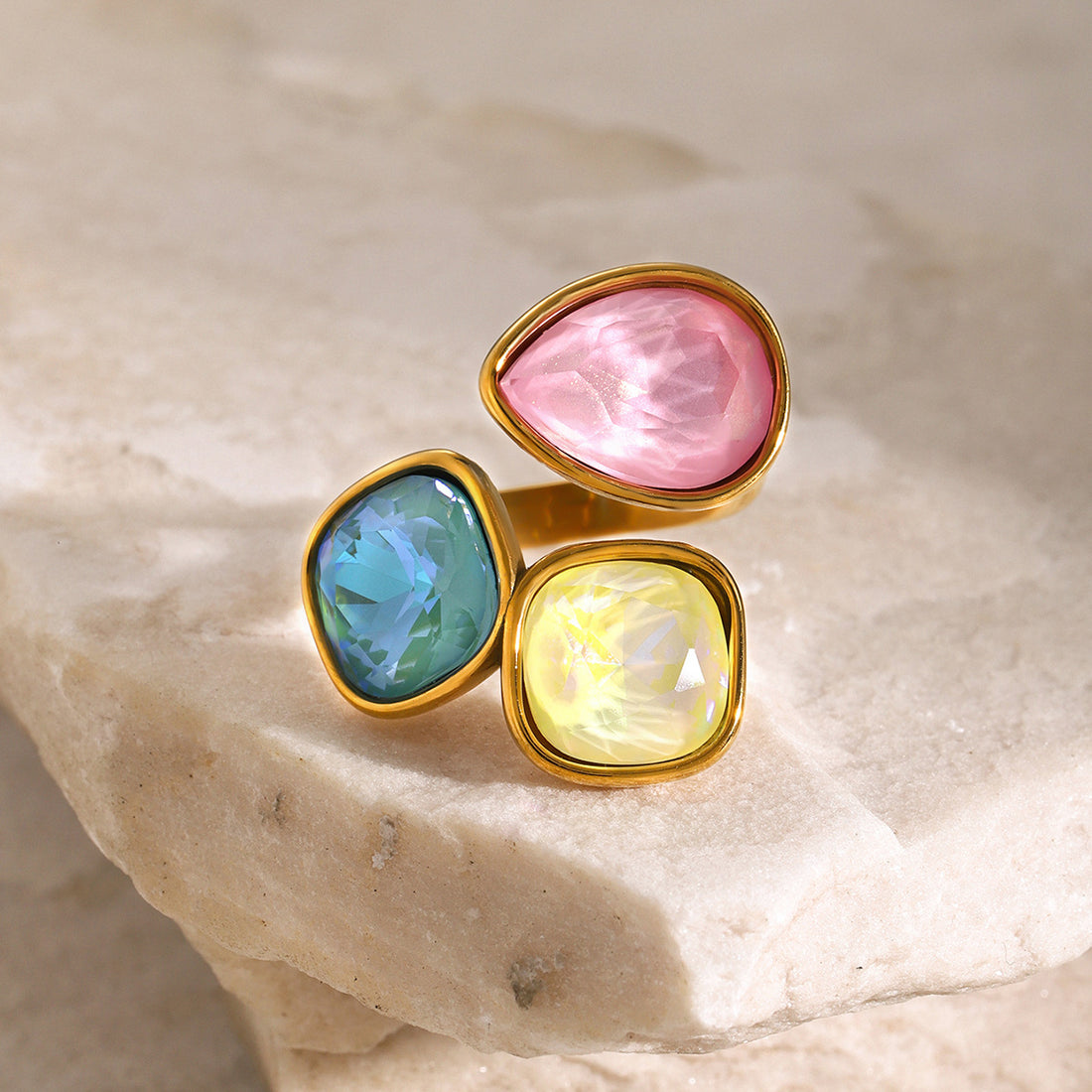Katharine Wavy Rhinestone Ring [HQPHFUBI]