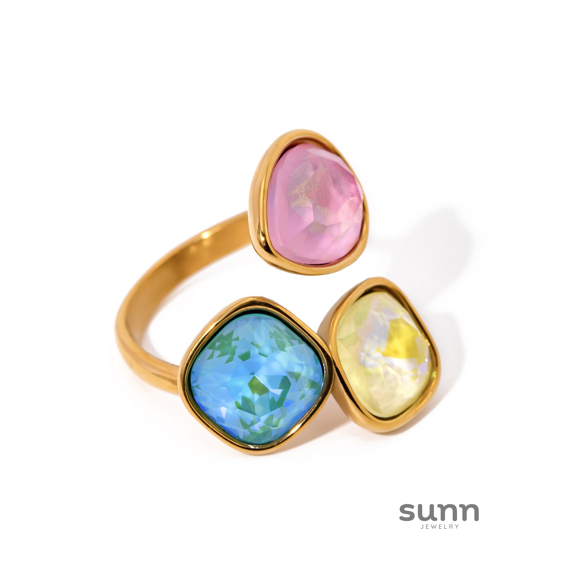 Katharine Wavy Rhinestone Ring [X1X3IZYN]