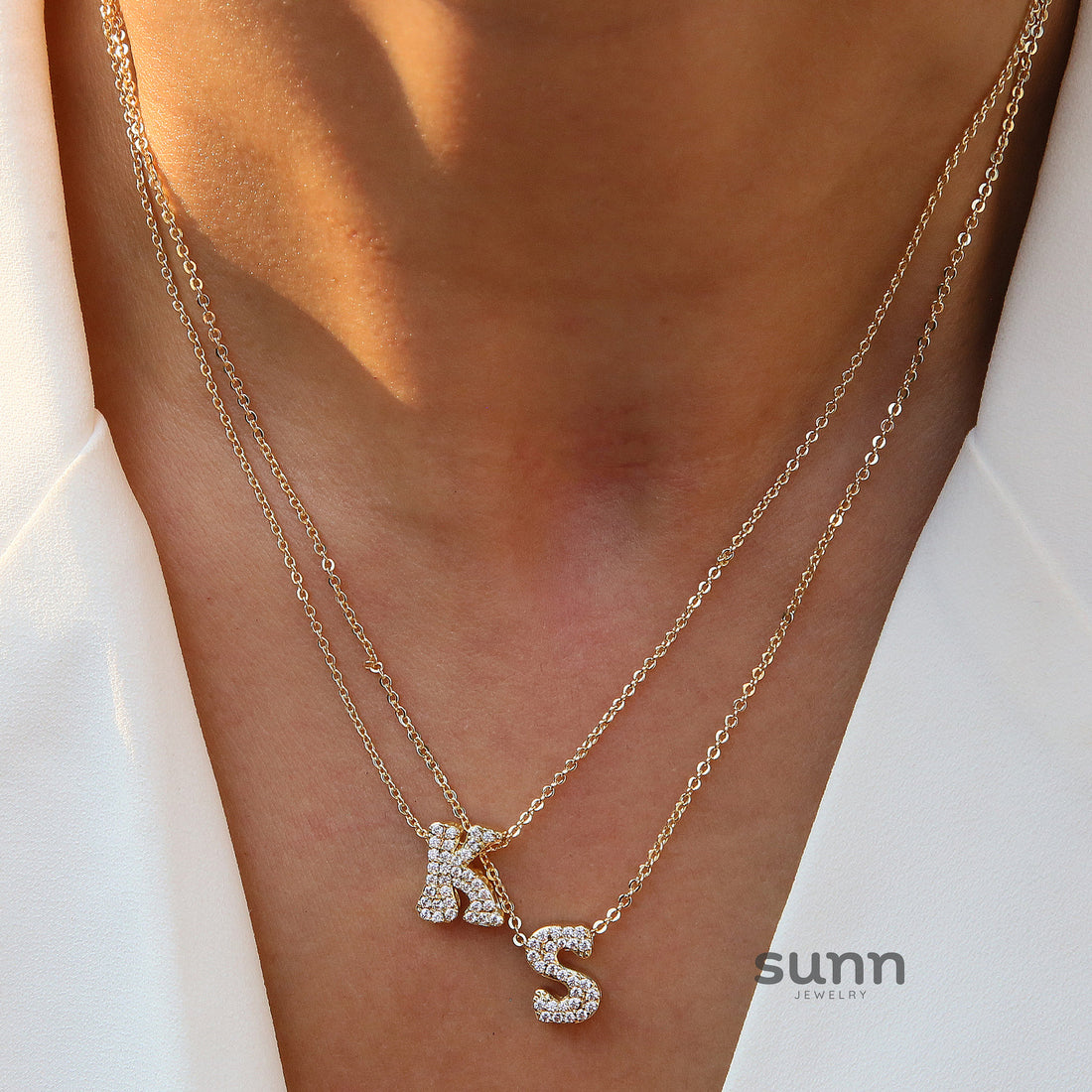 Katheryn Pave Initial Necklace [K6HI8DUO]