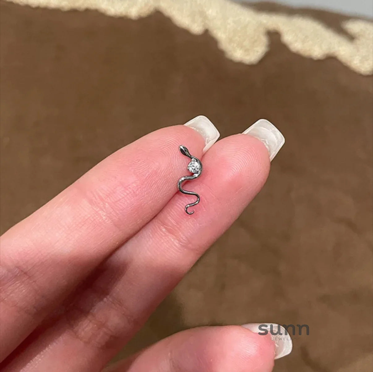Kathleen Rhinestone Serpent Ear Cuff