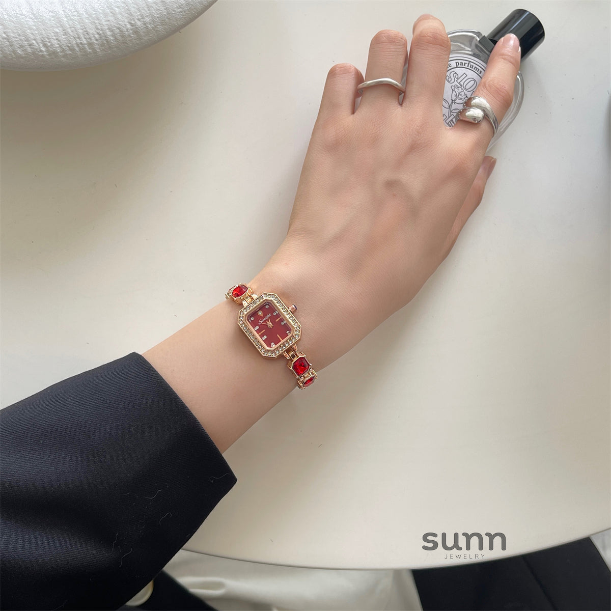 Katie Square Emerald Bracelet Watch [AP2AHTJX]