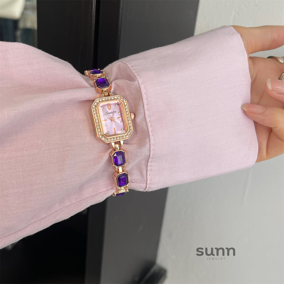 Katie Square Emerald Bracelet Watch [R9BGNENU]