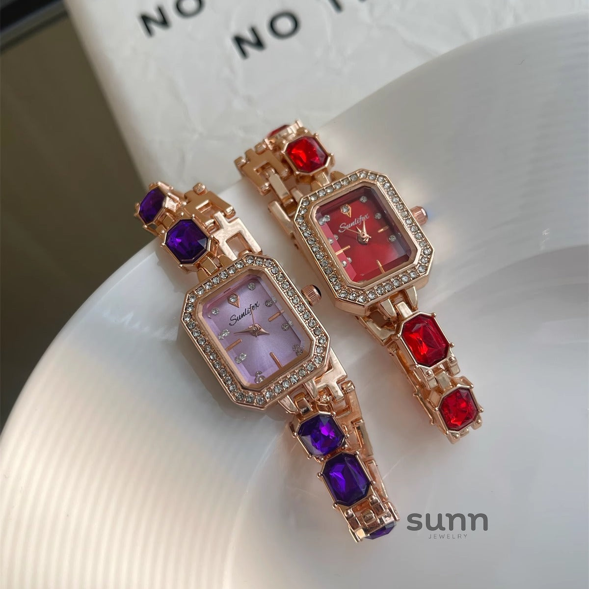 Katie Square Emerald Bracelet Watch [05JICJ14]