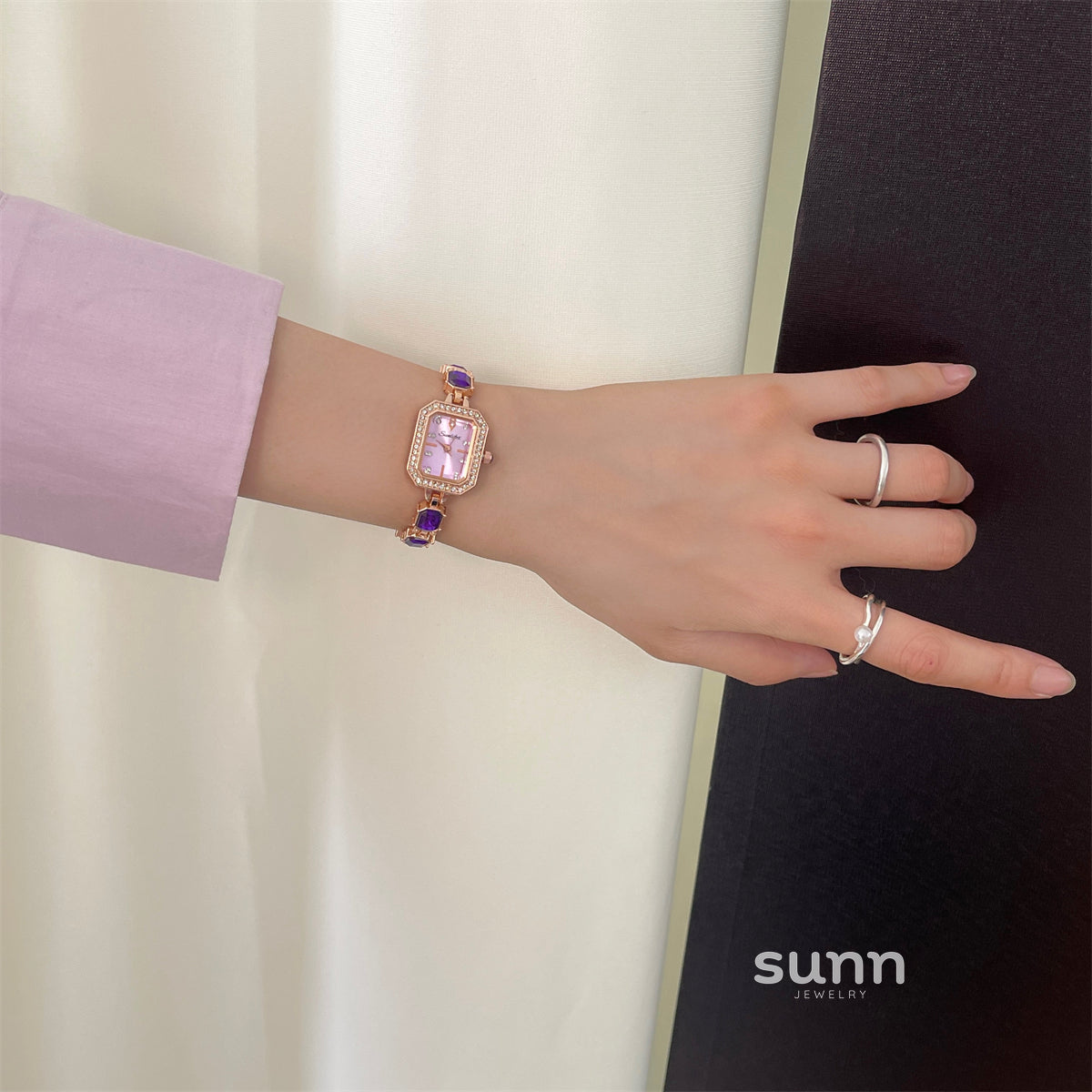 Katie Square Emerald Bracelet Watch [6CZMSJKU]