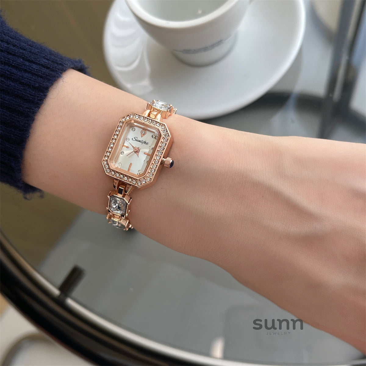 Katie Square Emerald Bracelet Watch [WNF9W5M0]