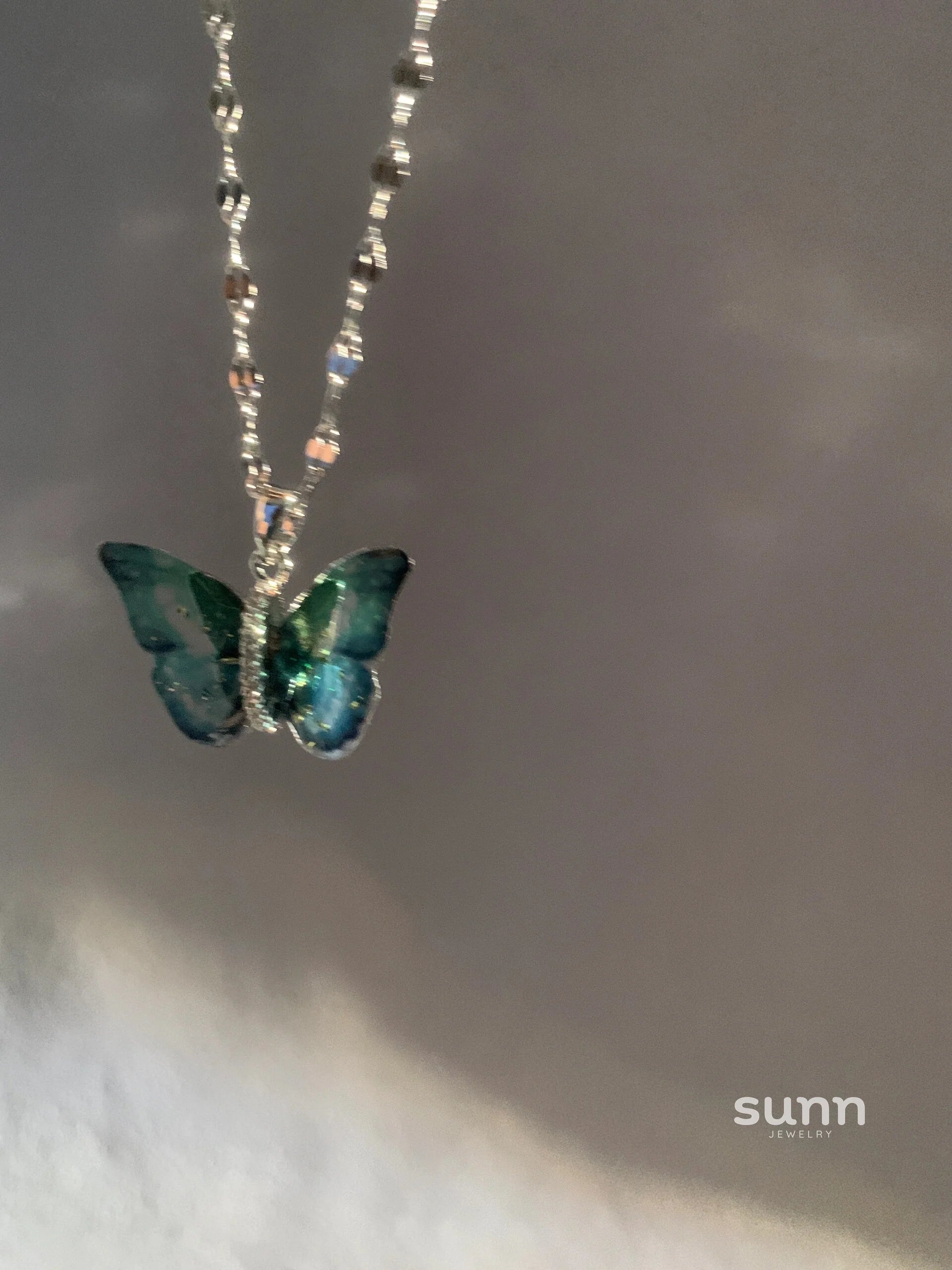 Katrina Iridescent Butterfly Necklace
