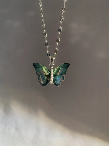 Katrina Iridescent Butterfly Necklace