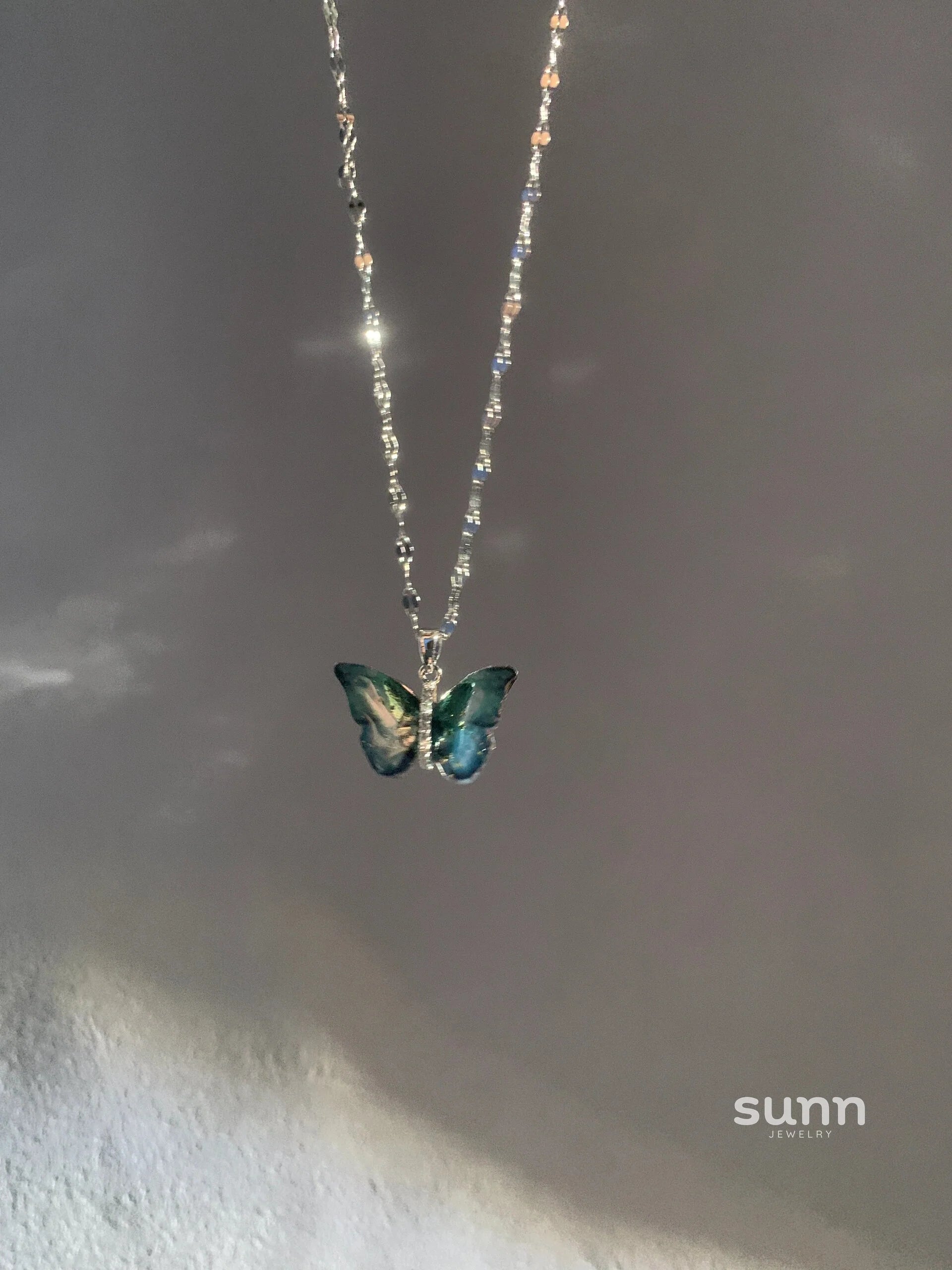 Katrina Iridescent Butterfly Necklace