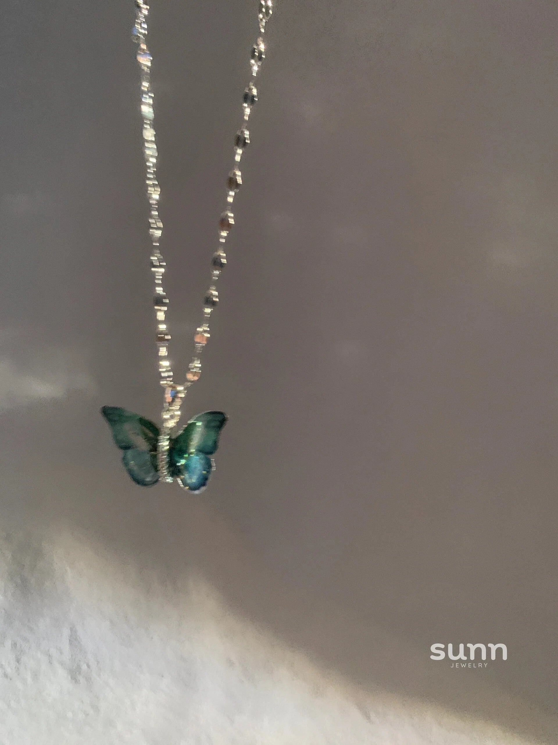Katrina Iridescent Butterfly Necklace
