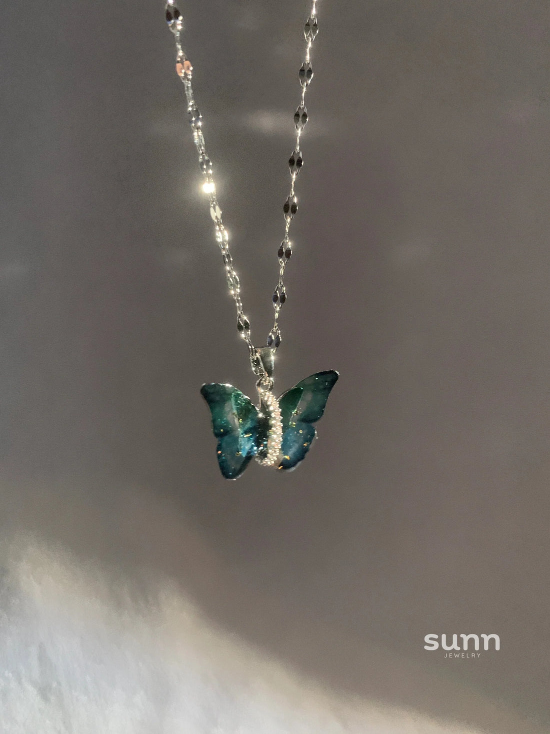Katrina Iridescent Butterfly Necklace
