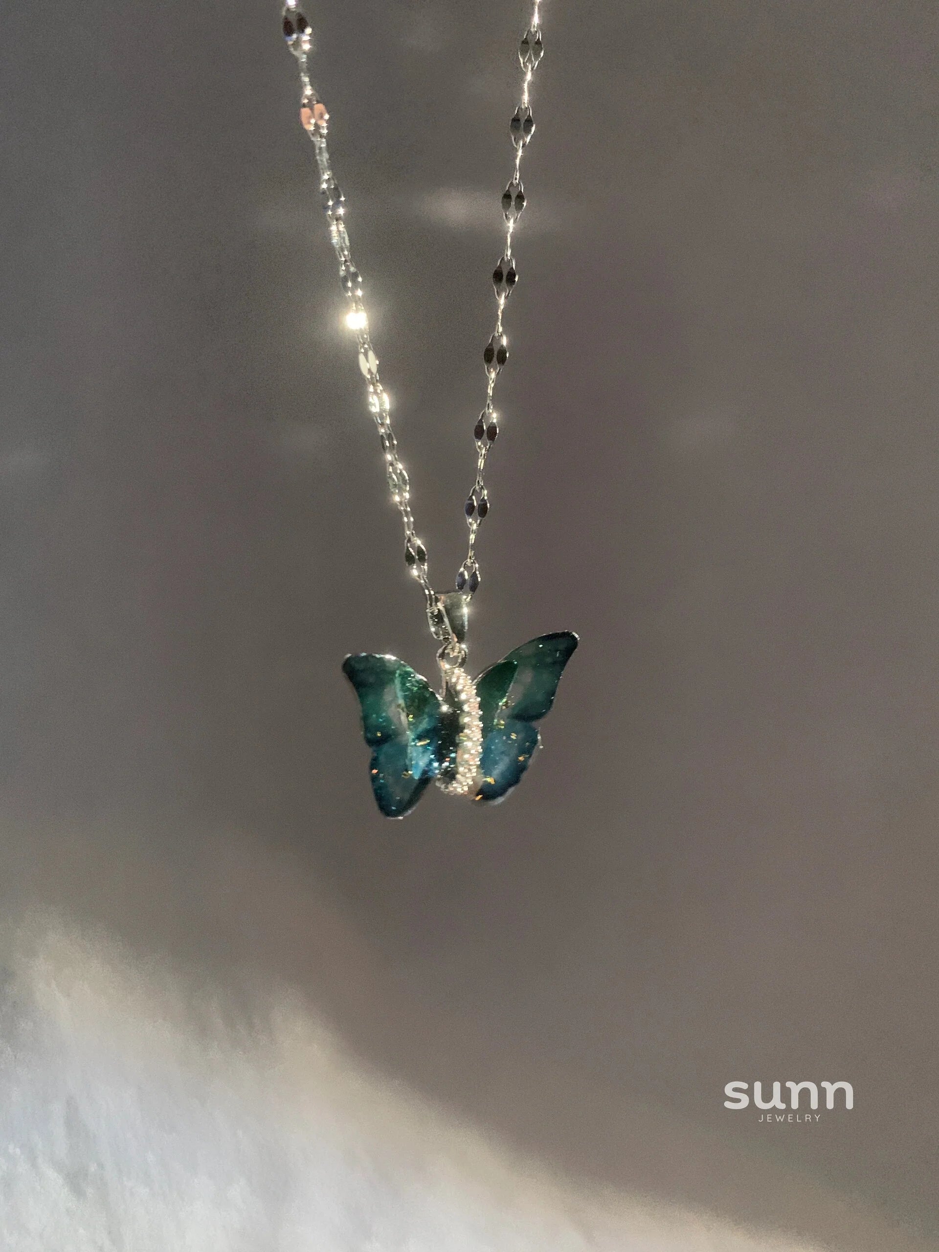 Katrina Iridescent Butterfly Necklace