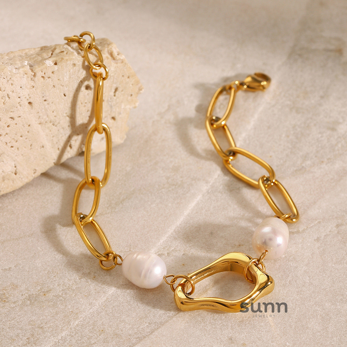 Kattleya Wave Pearl Jewelry Set [3SH9KFDP]