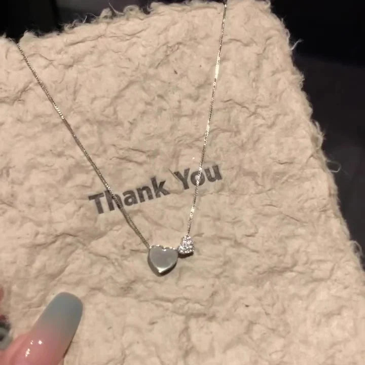 Katy Double Heart Pendant Necklace
