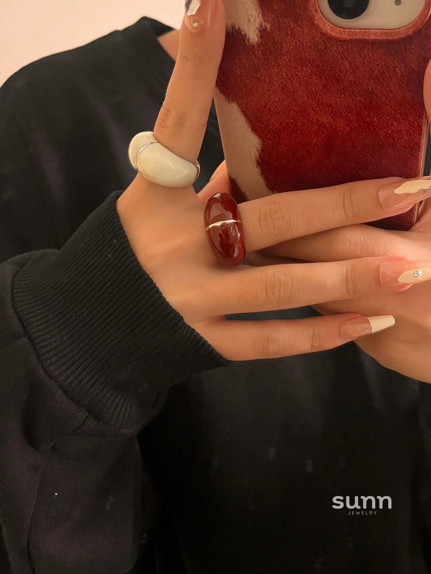 Katya Enamel Drip Ring