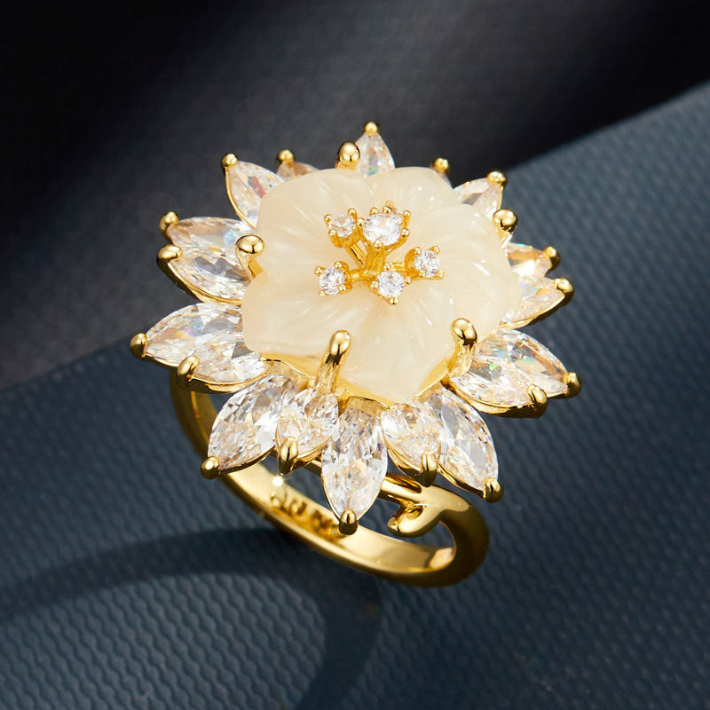 Katya Resin Bloom Ring [PIVME0M4]
