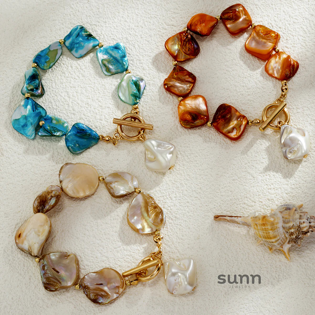 Kayce Shell Toggle Bracelet Necklace