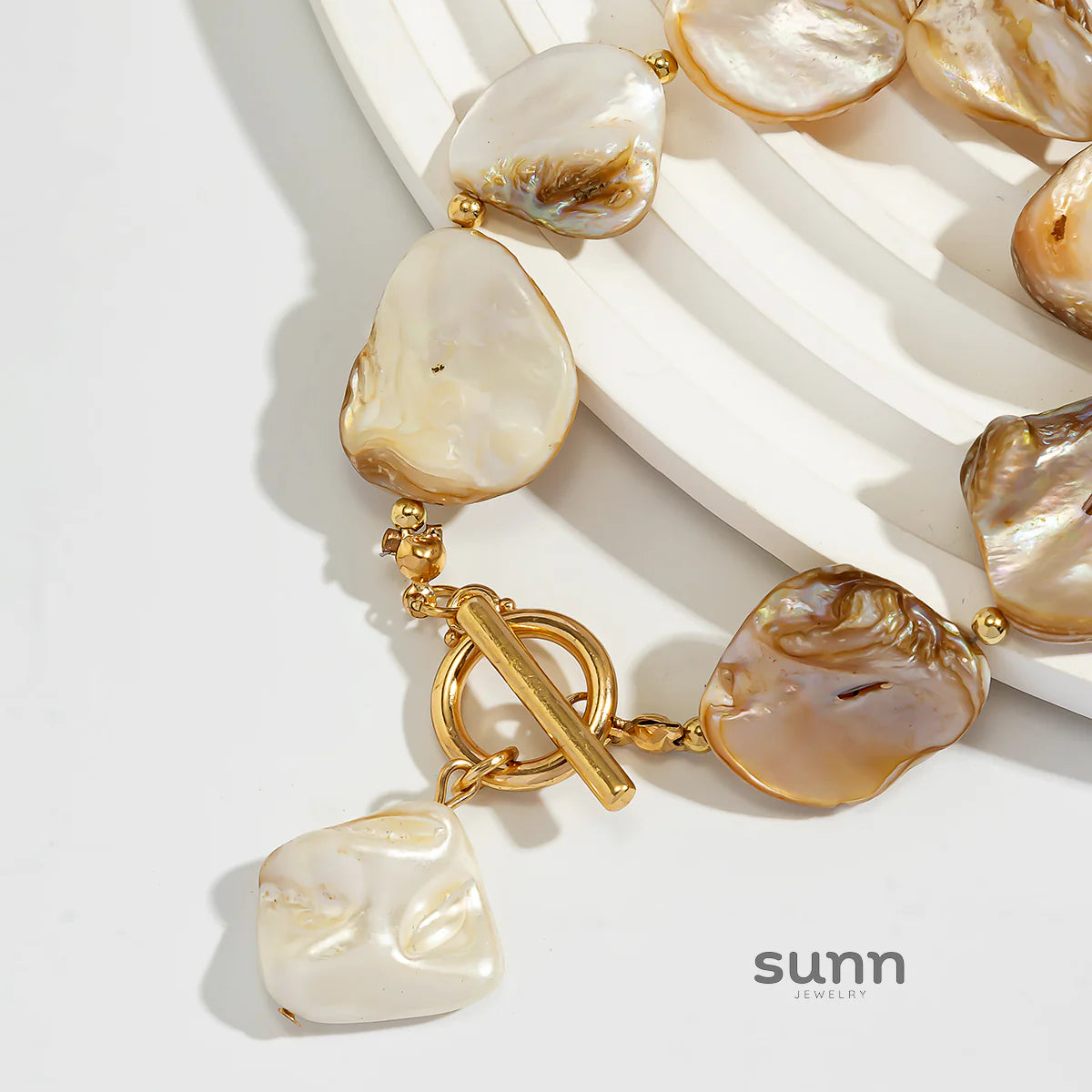 Kayce Shell Toggle Bracelet Necklace