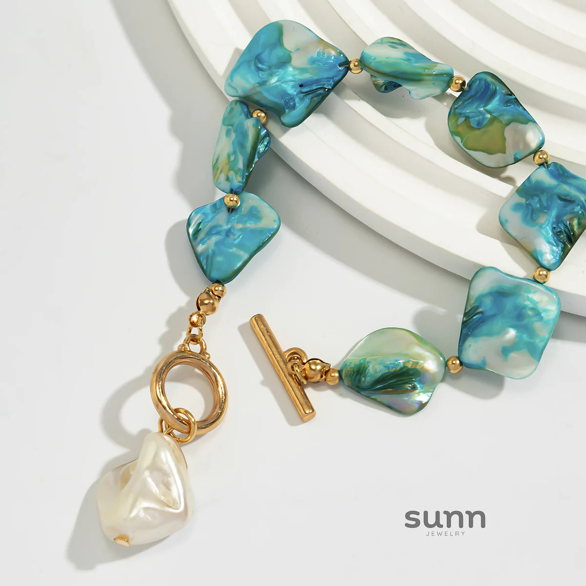 Kayce Shell Toggle Bracelet Necklace