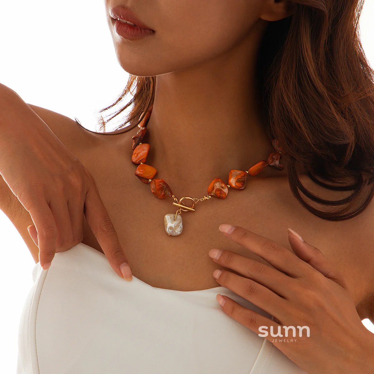 Kayce Shell Toggle Bracelet Necklace