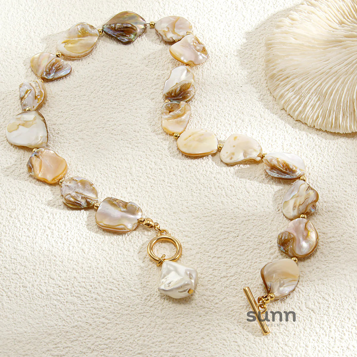 Kayce Shell Toggle Bracelet Necklace