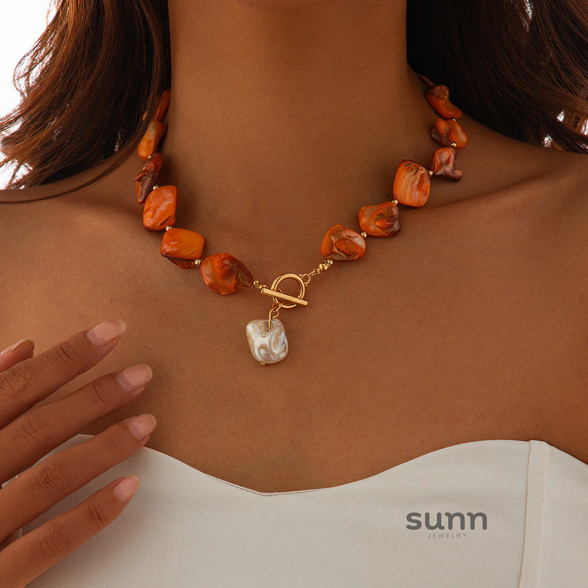 Kayce Shell Toggle Bracelet Necklace