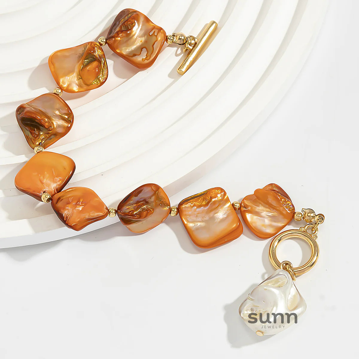 Kayce Shell Toggle Bracelet Necklace