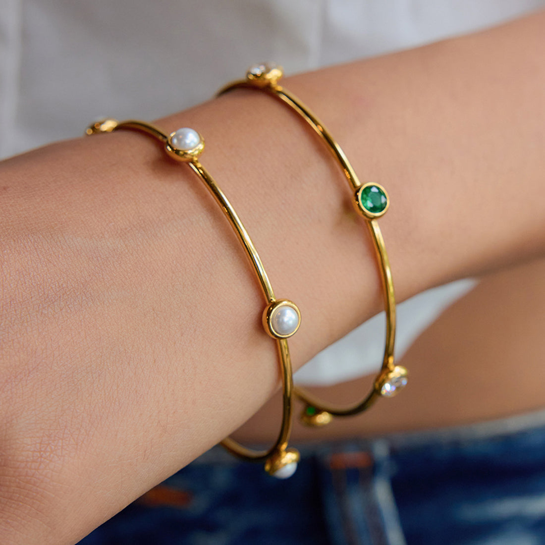 Kaycee Pearl Chain Bracelet [ZKCEFD89]