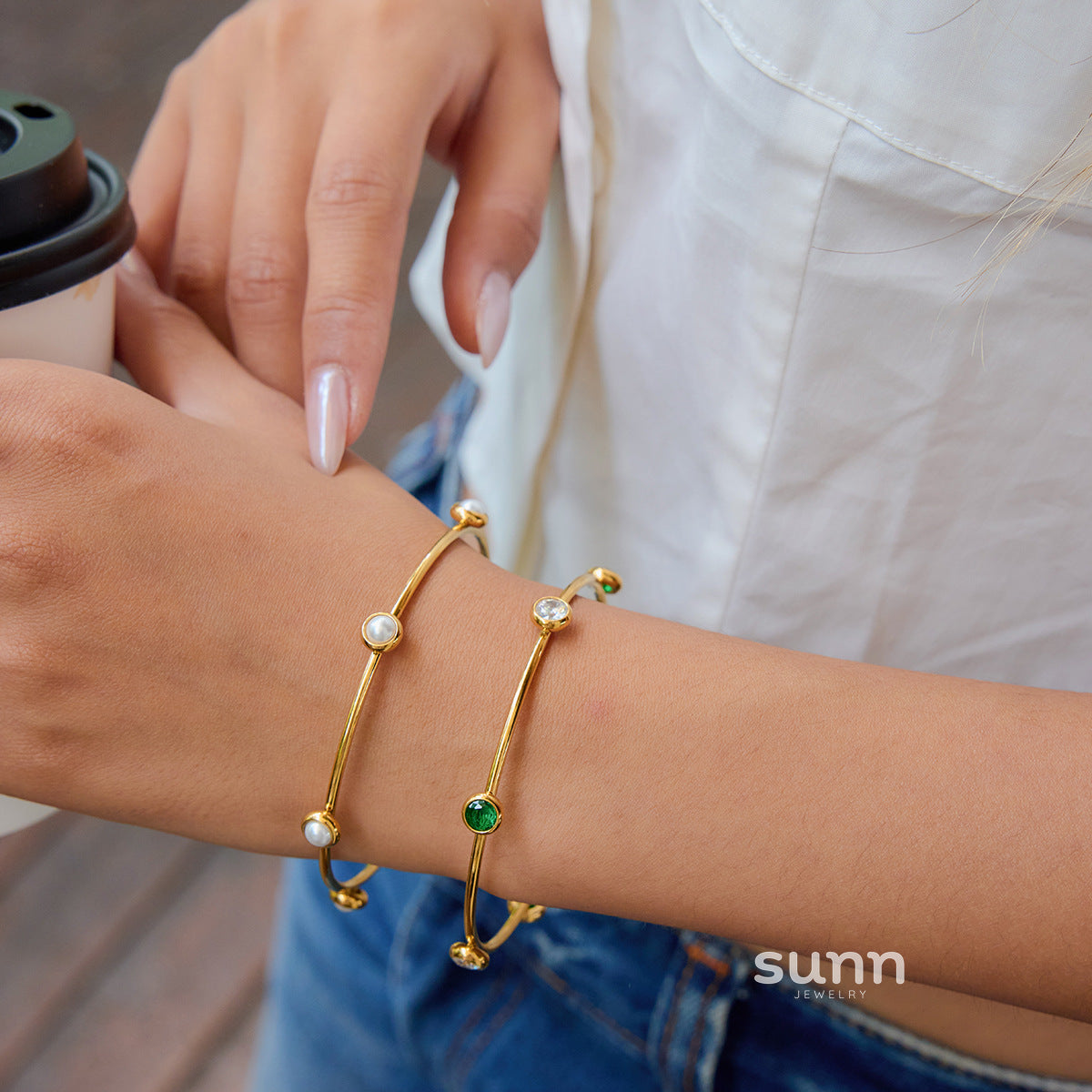Kaycee Pearl Chain Bracelet [0ZTD0PZV]