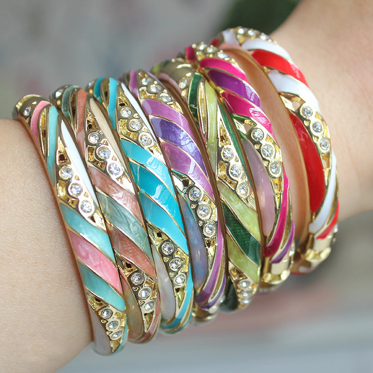 Kayci Enamel Glaze Bangle [IL1FBJPW]